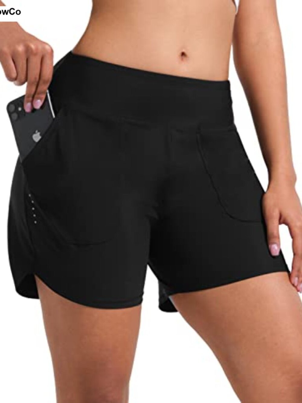 High Waisted Tummy Control Swim Board Shorts for Women with Liner UPF 50+ Quick